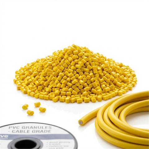 Yellow Color PVC Granules